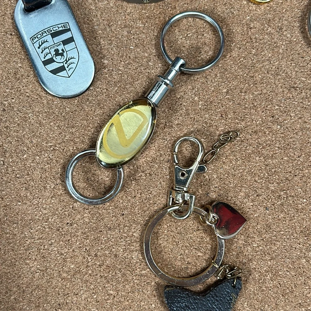 Various car key chains Mercedes Porsche Lexus, LV print